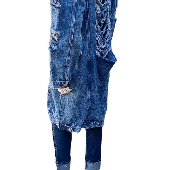 5695...Thrill Denim Collection-Long Jacket - Picture 7 of 9